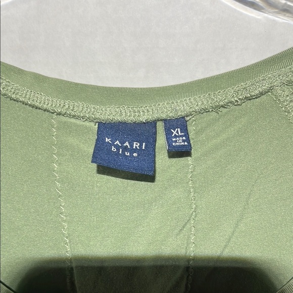 Kaari Blue Green Dolman Sleeve Relaxed Tee - Picture 2 of 6